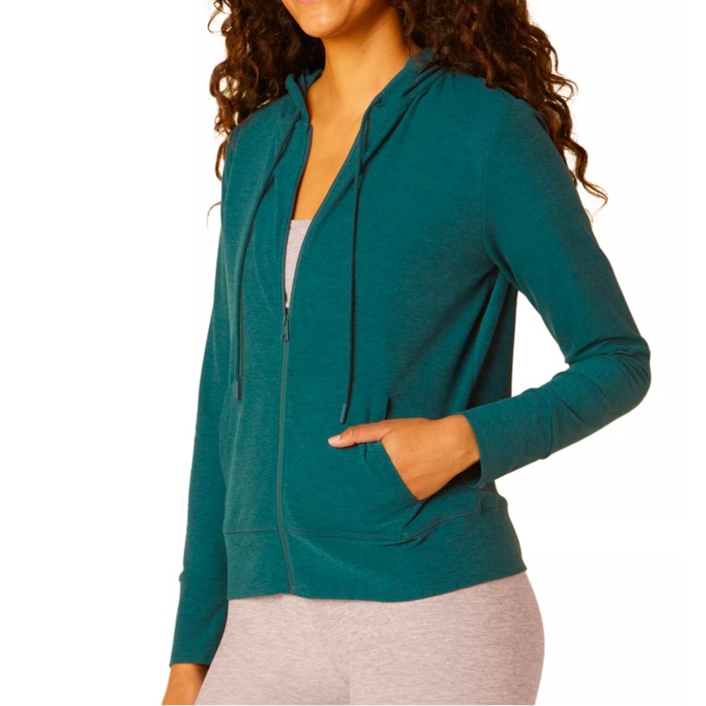 Beyond Yoga Spacedye Everyday Hoodie in Deep Sea Heather - M